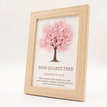 Gemstone Picture - Tree of Life - Rose Quartz (20x14.7x1cm) by AW Dropship UK