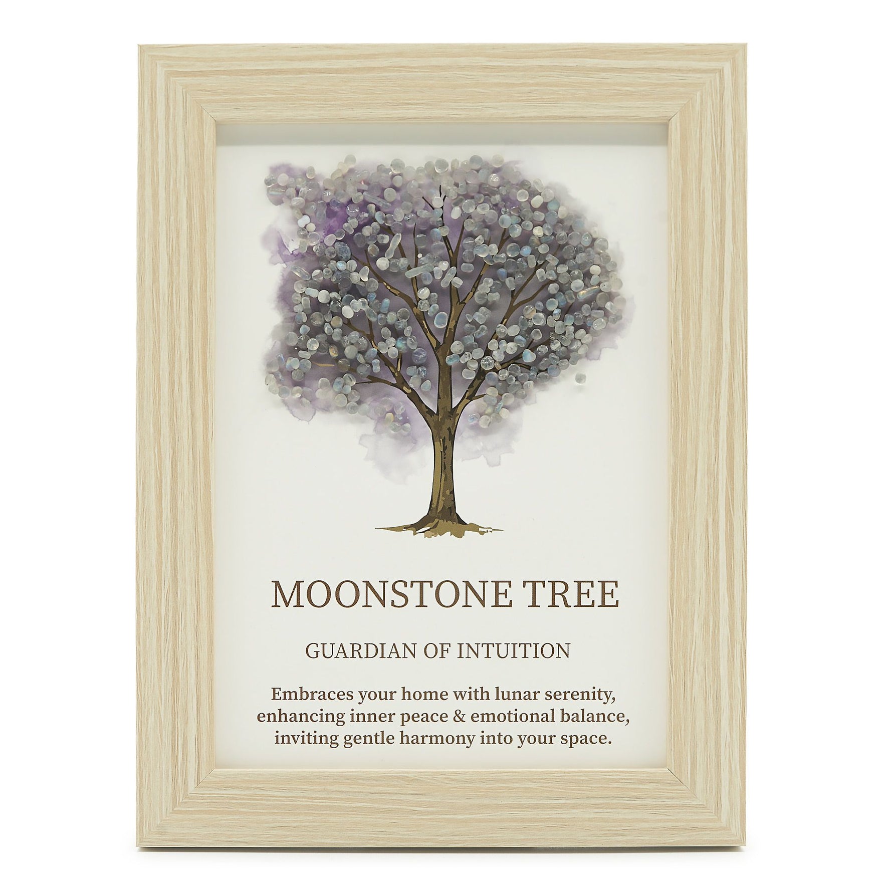 Gemstone Picture - Tree of Life - Moonstone (20x14.7x1cm) by AW Dropship UK