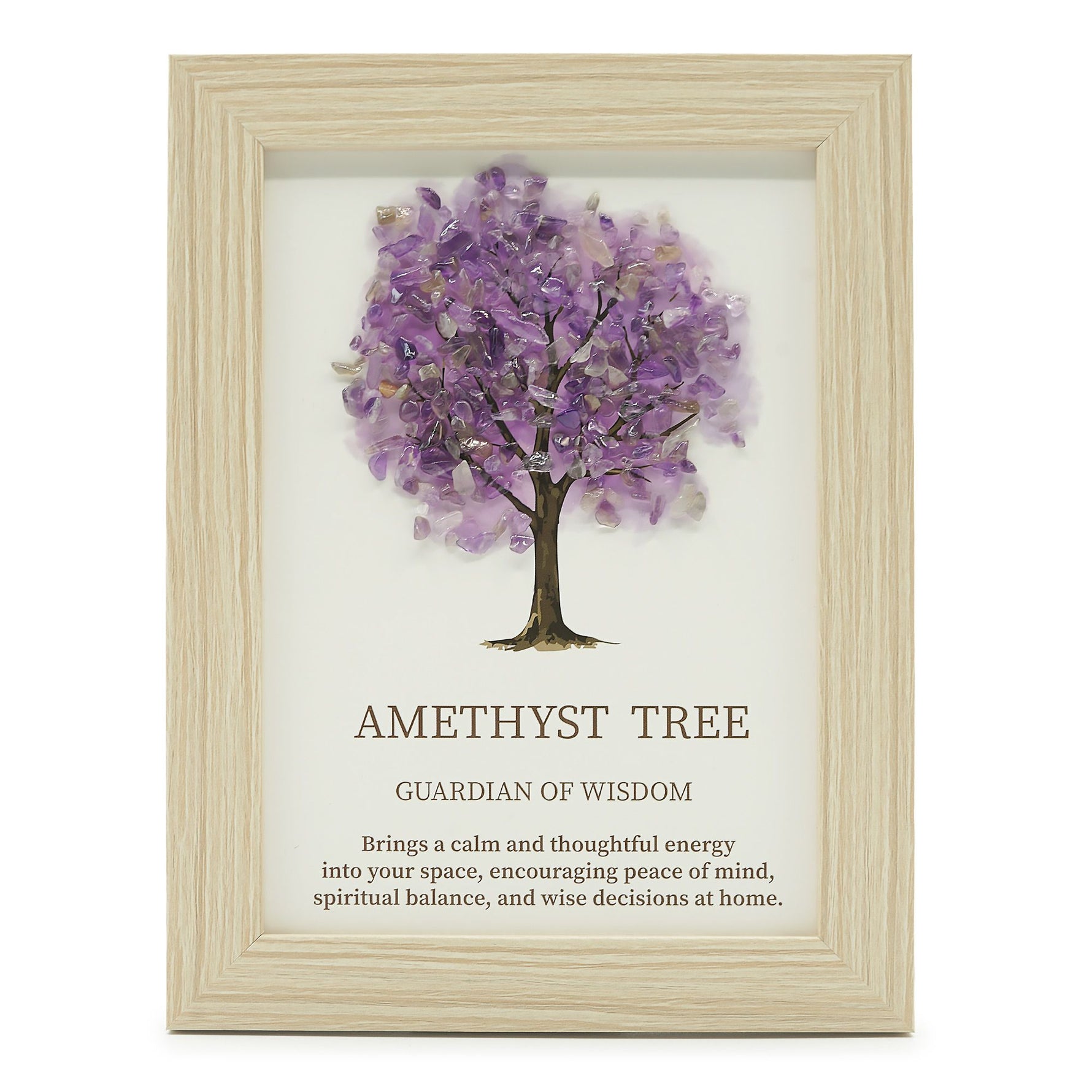 Gemstone Picture - Tree of Life - Amethyst (20x14.7x1cm) by AW Dropship UK