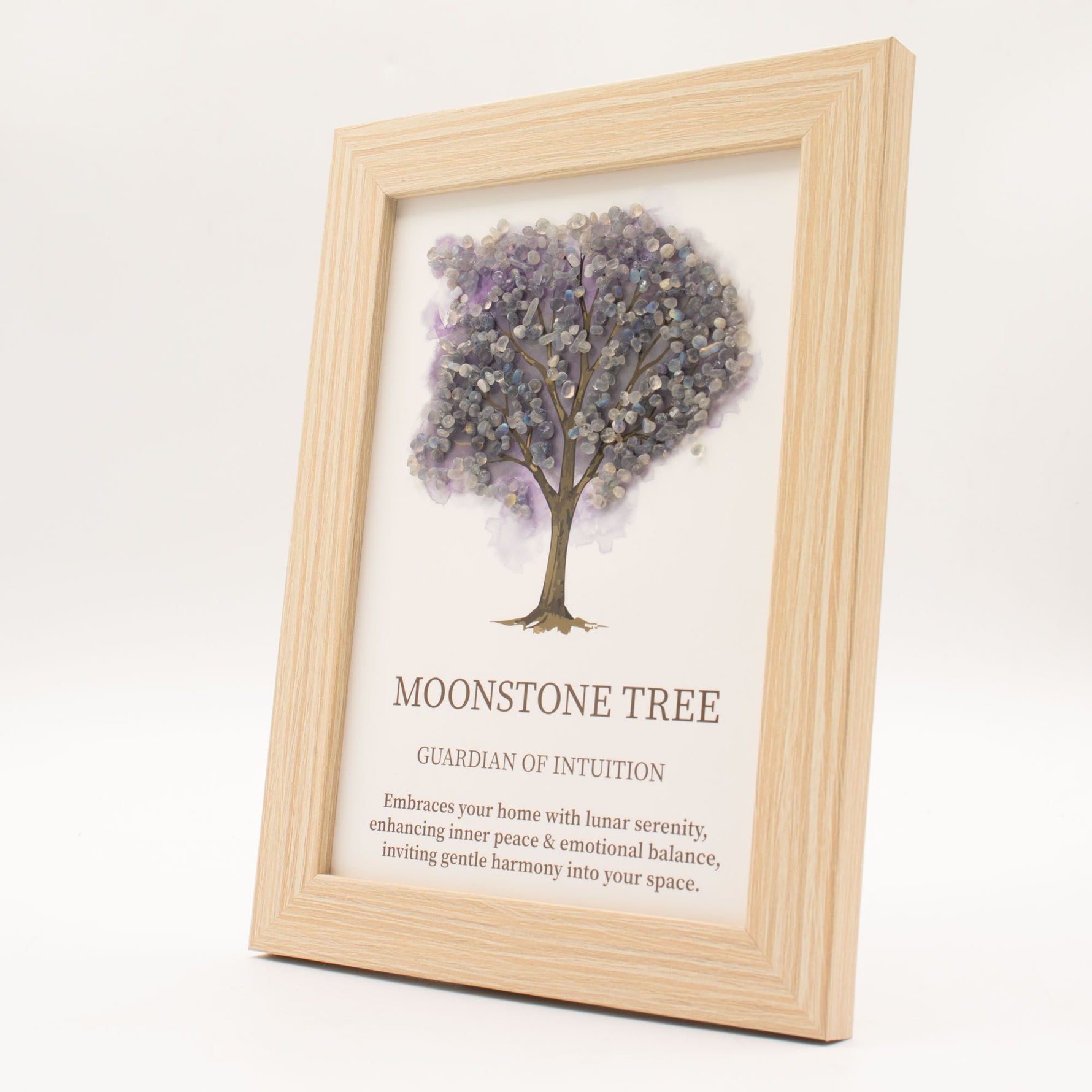 Gemstone Picture - Tree of Life - Moonstone (20x14.7x1cm) by AW Dropship UK