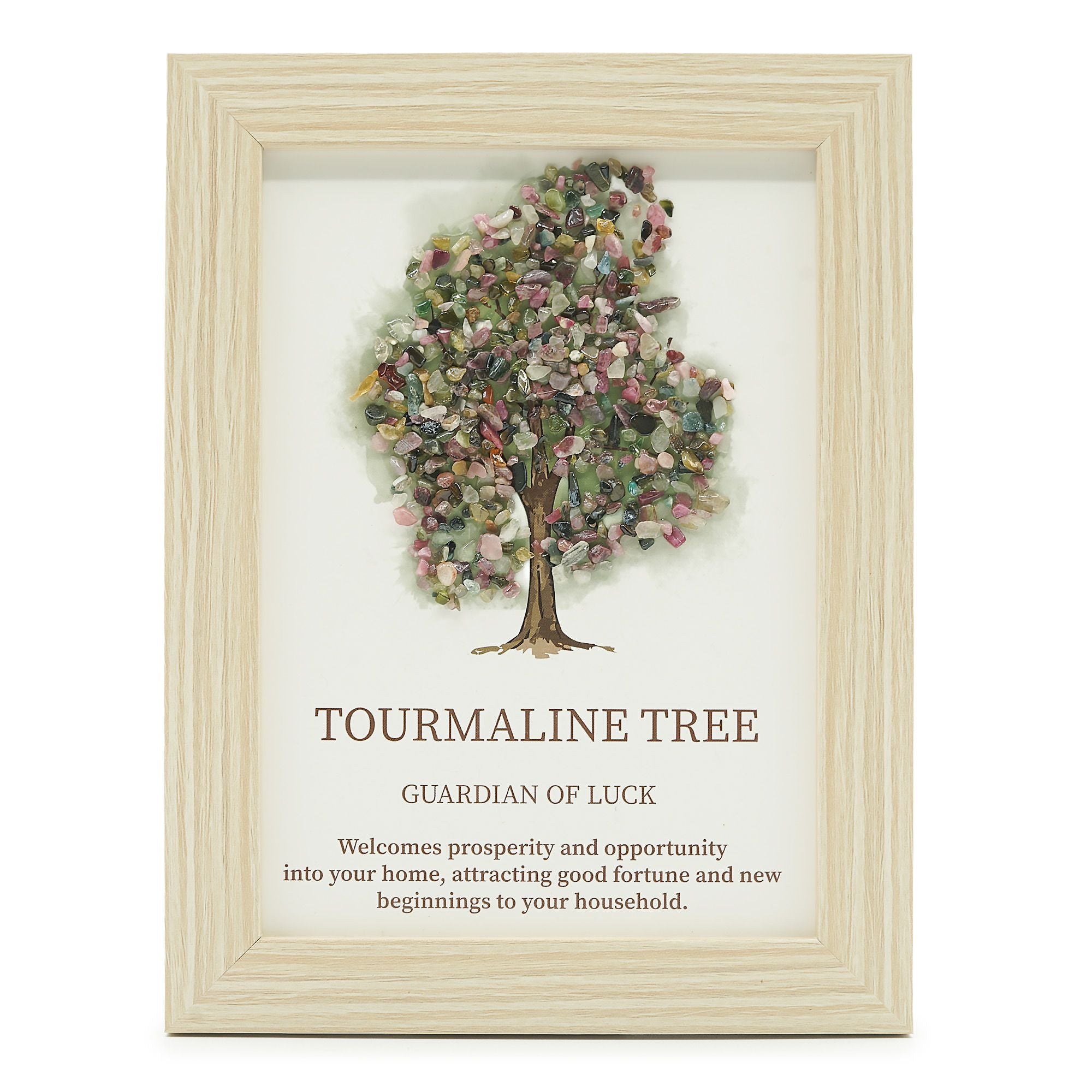 Gemstone Picture - Tree of Life - Toruraline (20x14.7x1cm)