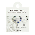 Nymph Spirit Gemstone Ring Set - Northern Lights by AW Dropship UK