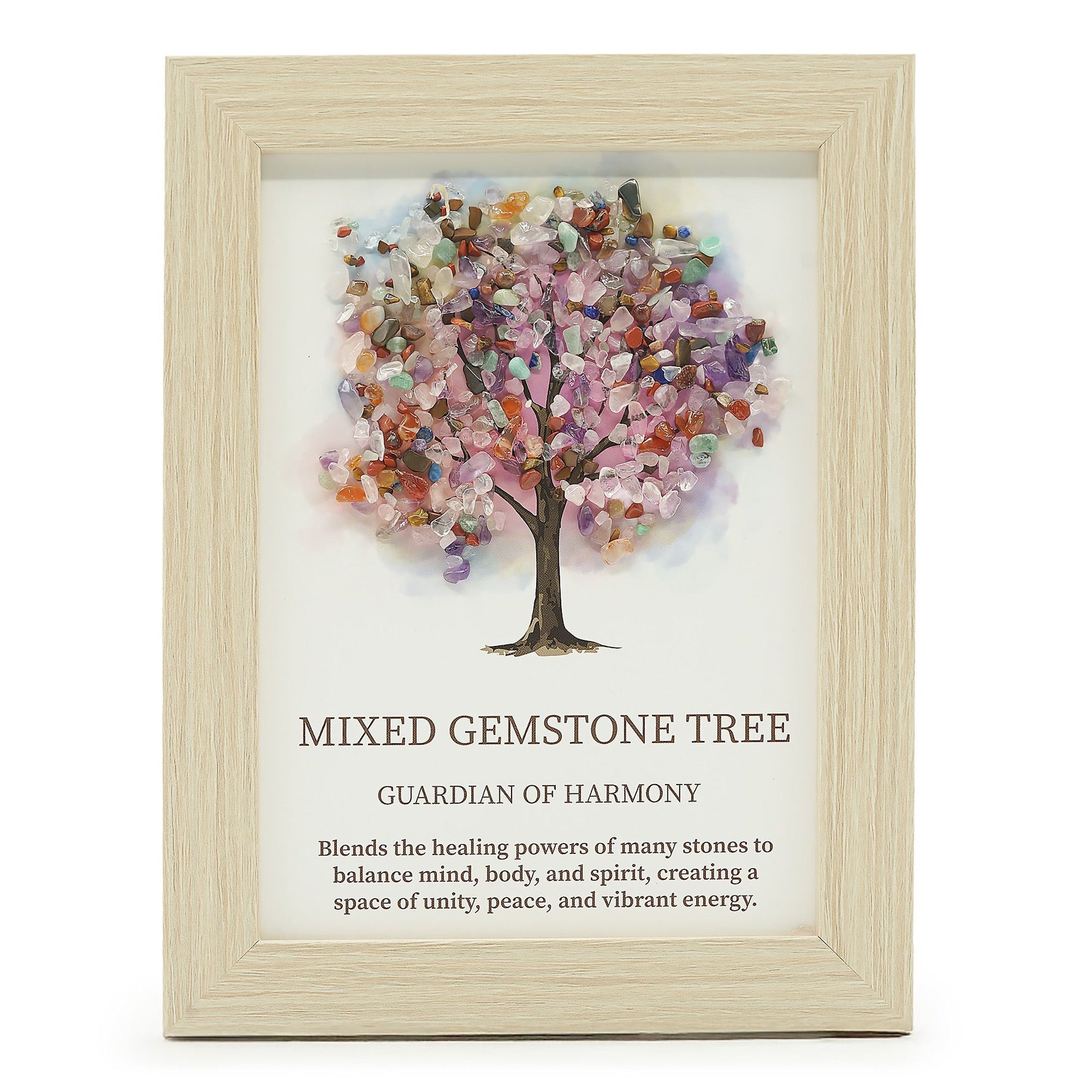 Gemstone Picture - Tree of Life - Multi (20x14.7x1cm) by AW Dropship UK