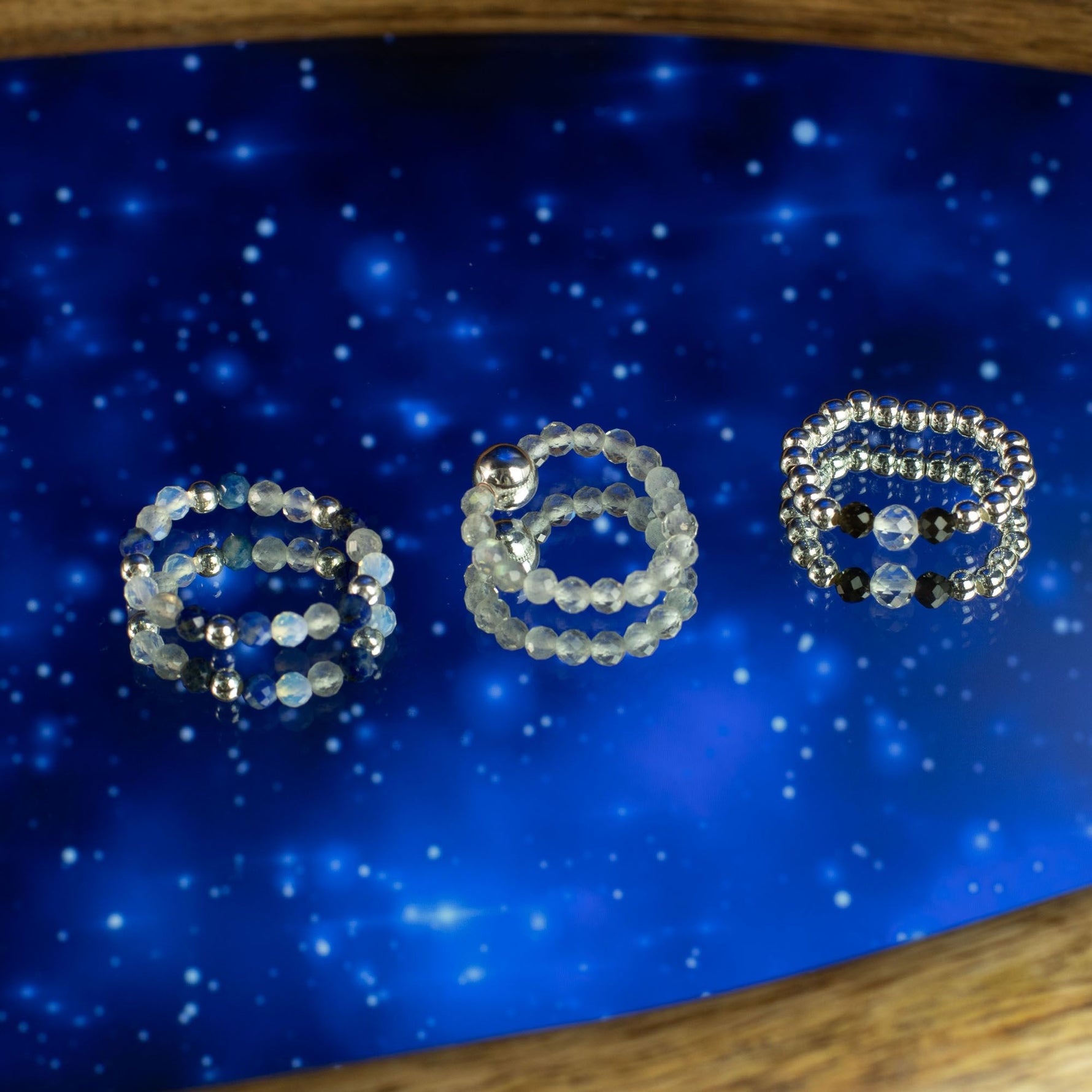 Nymph Spirit Gemstone Ring Set - Northern Lights by AW Dropship UK