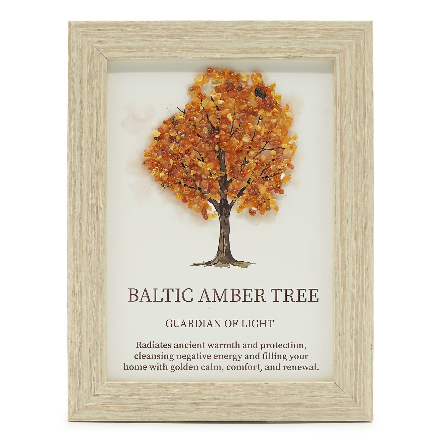 Gemstone Picture - Tree of Life - Baltic Amber (20x14.7x1cm) by AW Dropship UK