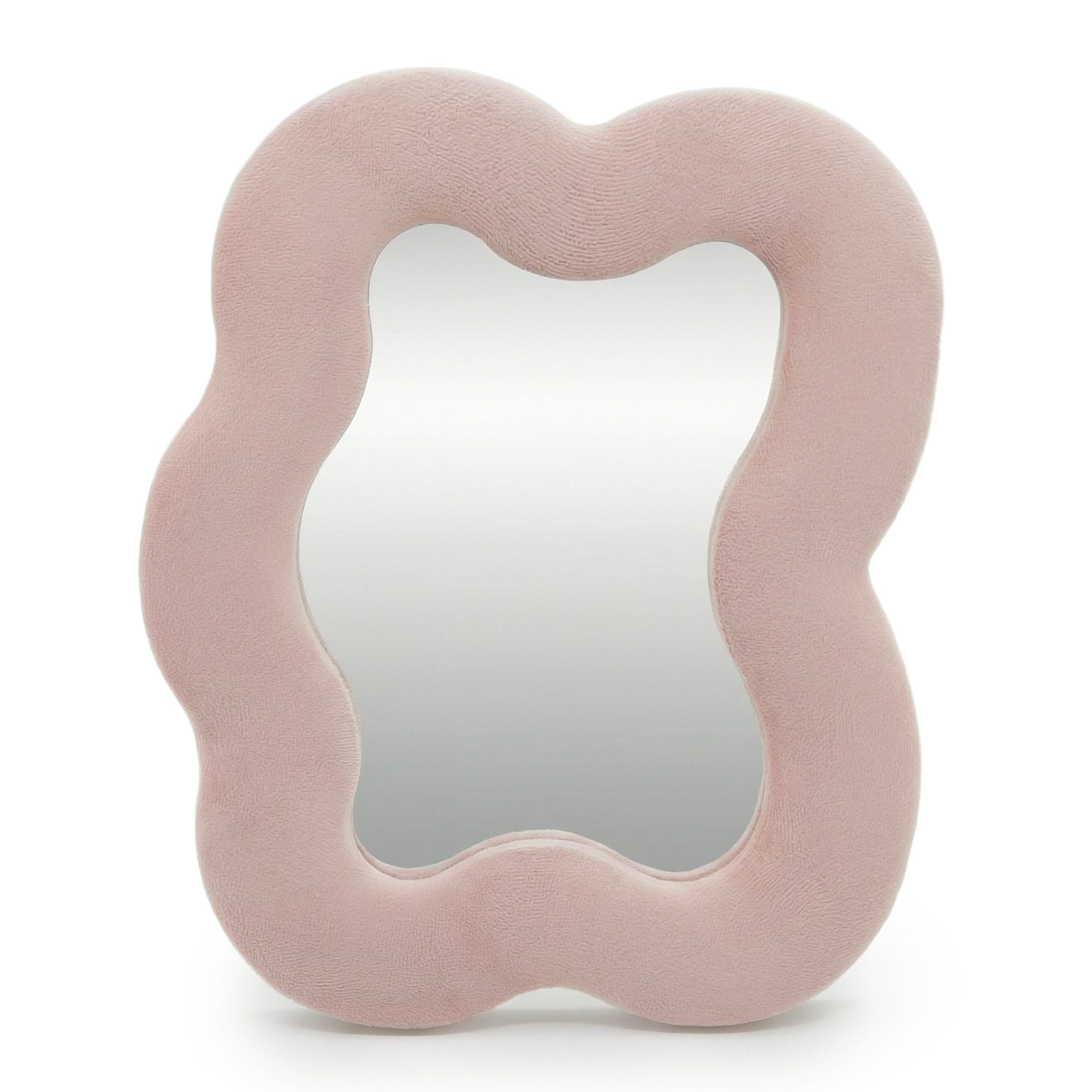 Soft Squiggly Mirror – Square Pebble – Rose Blush (22.5x27x2.3cm)