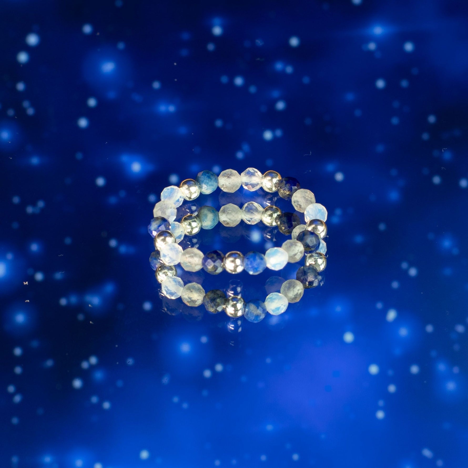 Nymph Spirit Gemstone Ring Set - Northern Lights by AW Dropship UK