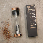 Crystal Glass Tea Infuser Bottle - Rose Gold - Amethyst by AW Dropship UK