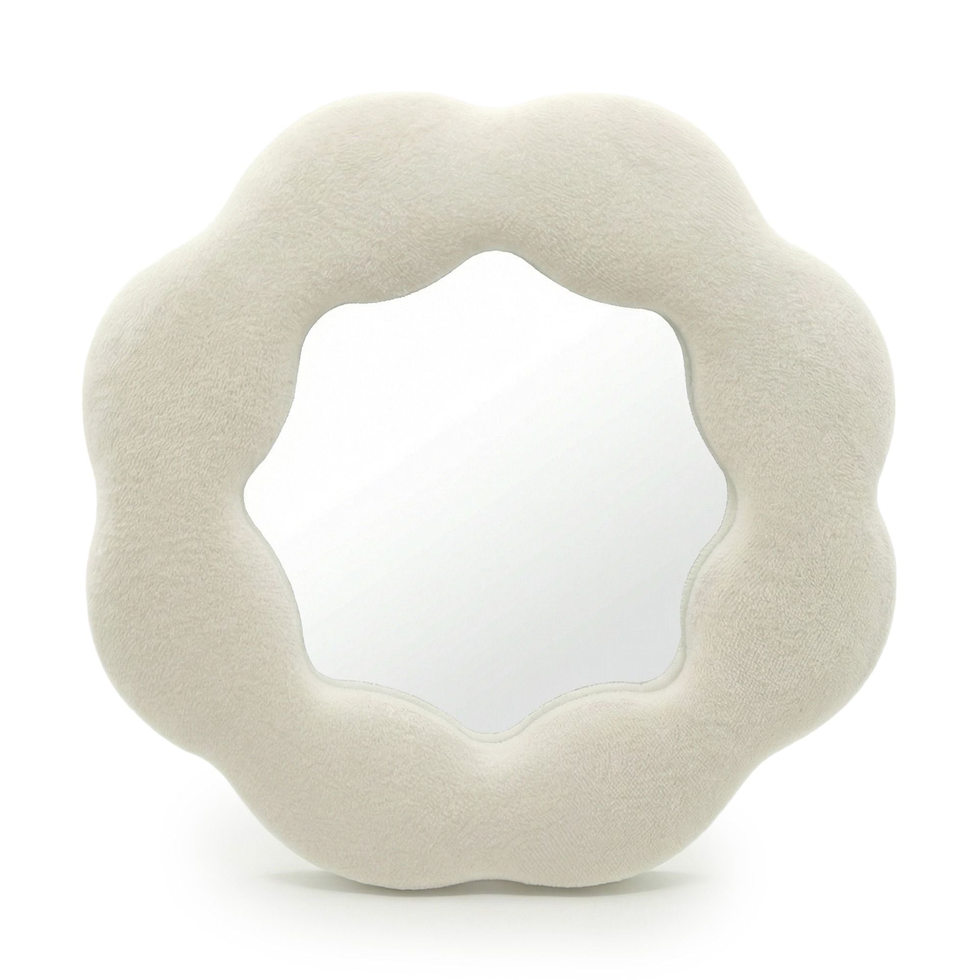 Soft Squiggly Mirror – Flower – Stone (25.4x25.4x2.3cm)