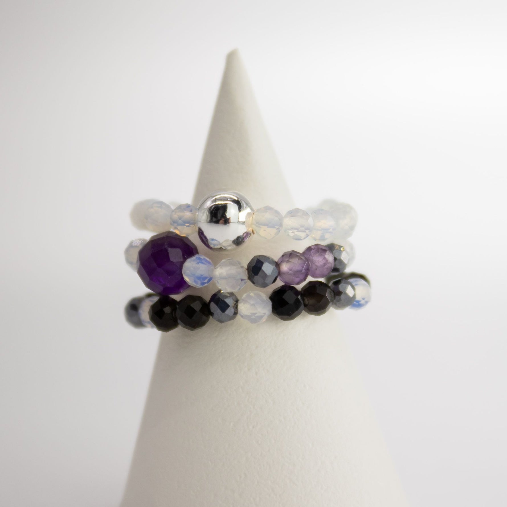 Nymph Spirit Gemstone Ring Set - Full Moon by AW Dropship UK