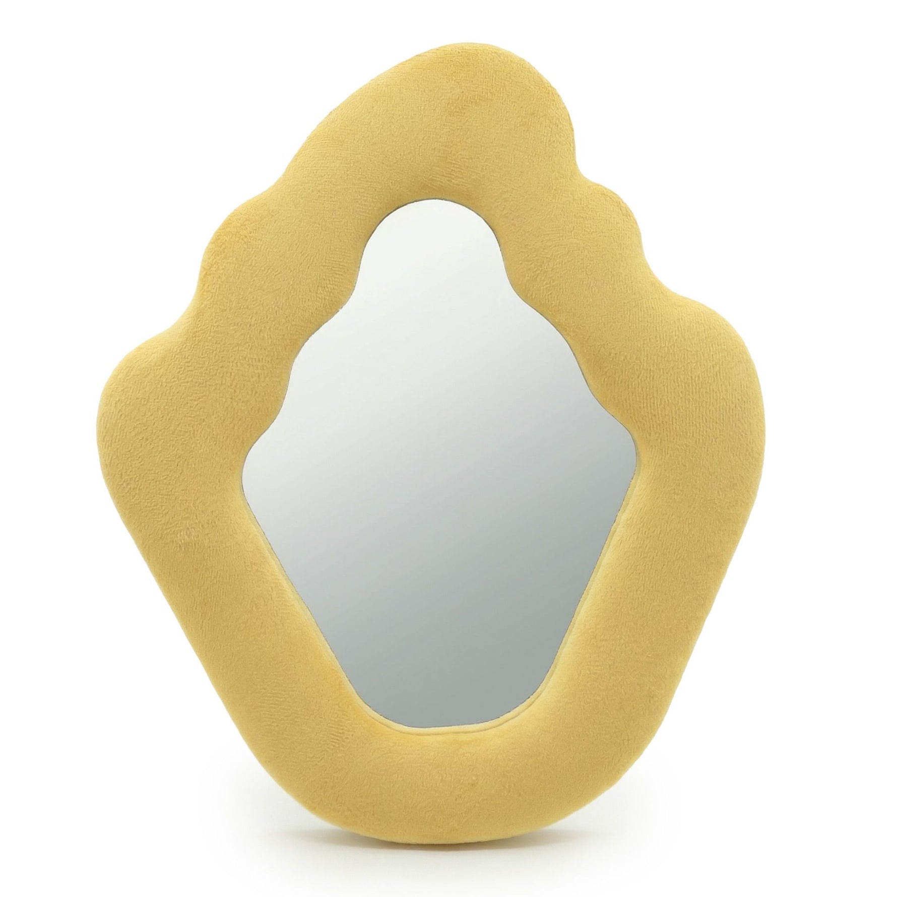 Soft Squiggly Mirror – Flame – Marigold (23x27.5x2.3cm) by AW Dropship UK