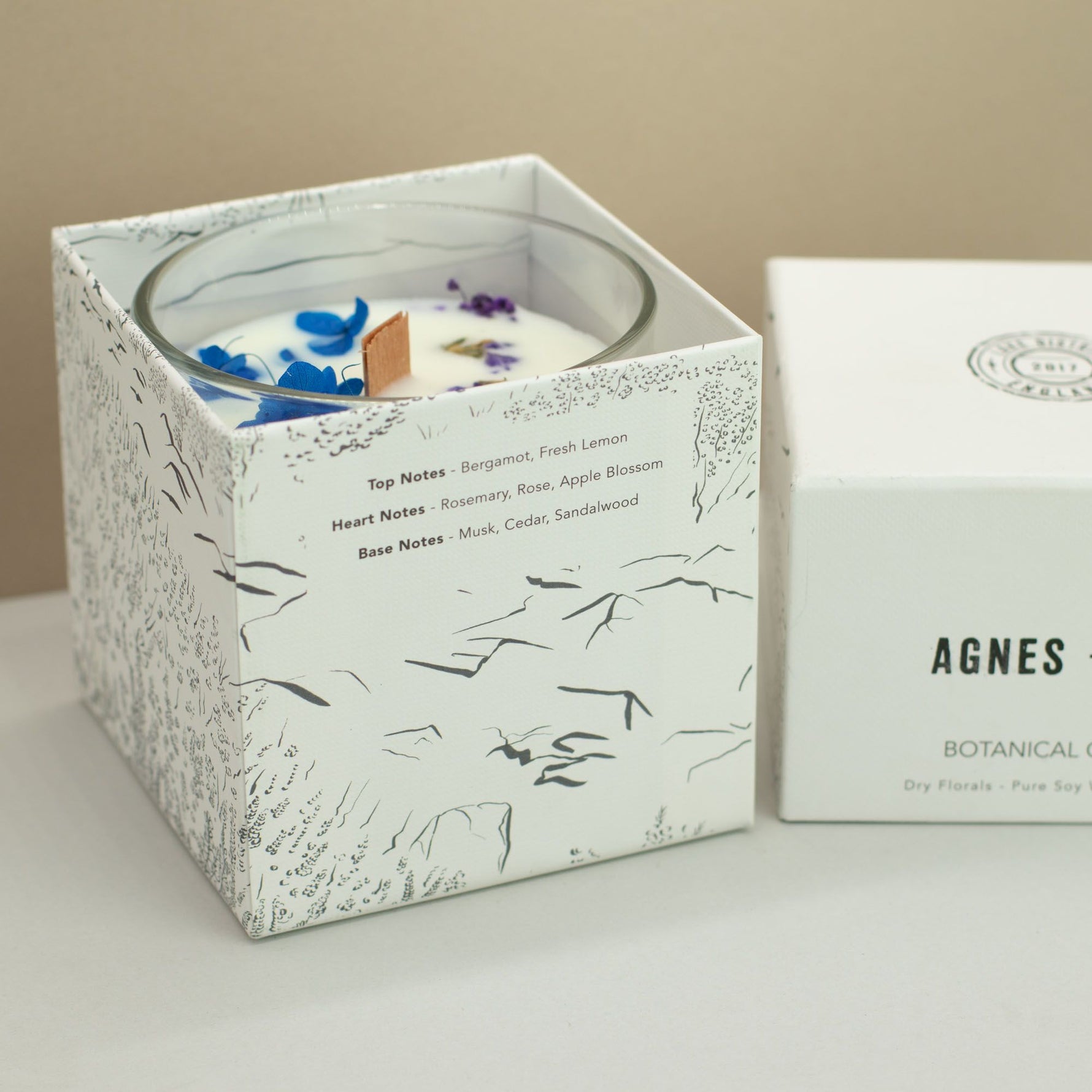 Agnes + Cat Botanical Soy Wax Candle - Moorland by AW Dropship UK