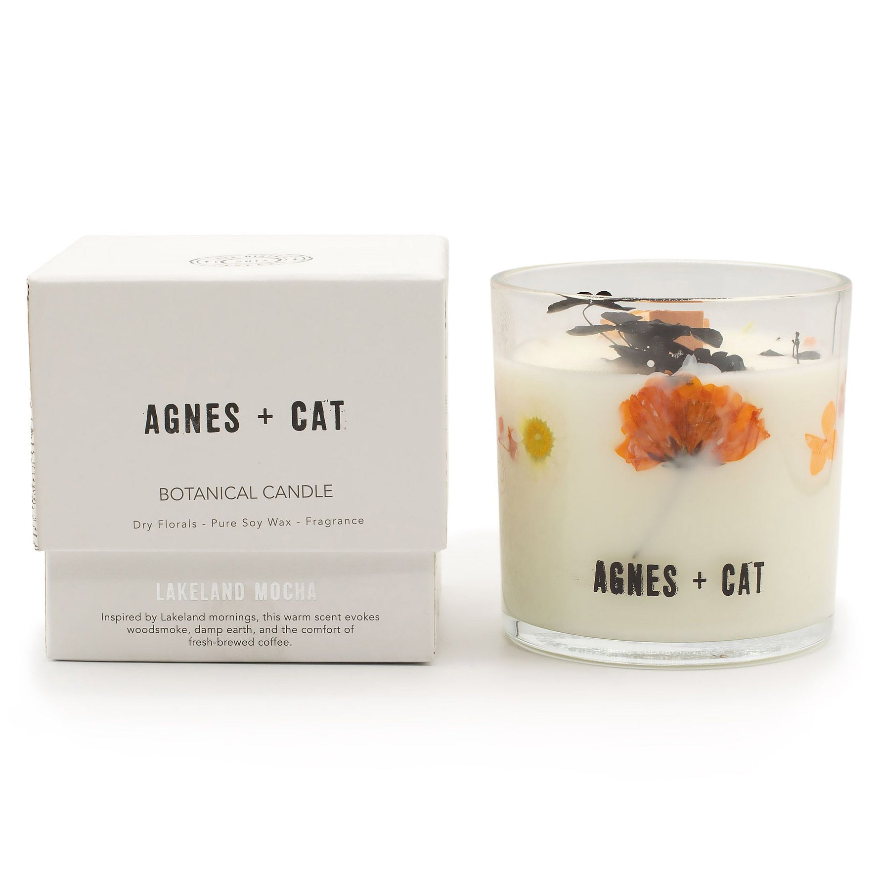 Agnes + Cat Botanical Soy Wax Candle - Lakeland Mocha by AW Dropship UK