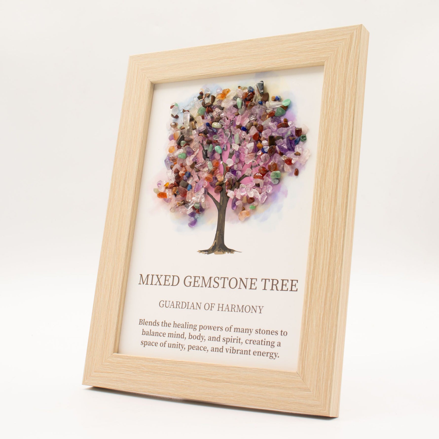 Gemstone Picture - Tree of Life - Multi (20x14.7x1cm) by AW Dropship UK