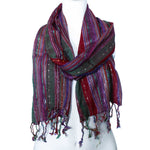 Indian Boho Scarves - 22x72cm - Random Greens by AW Dropship UK