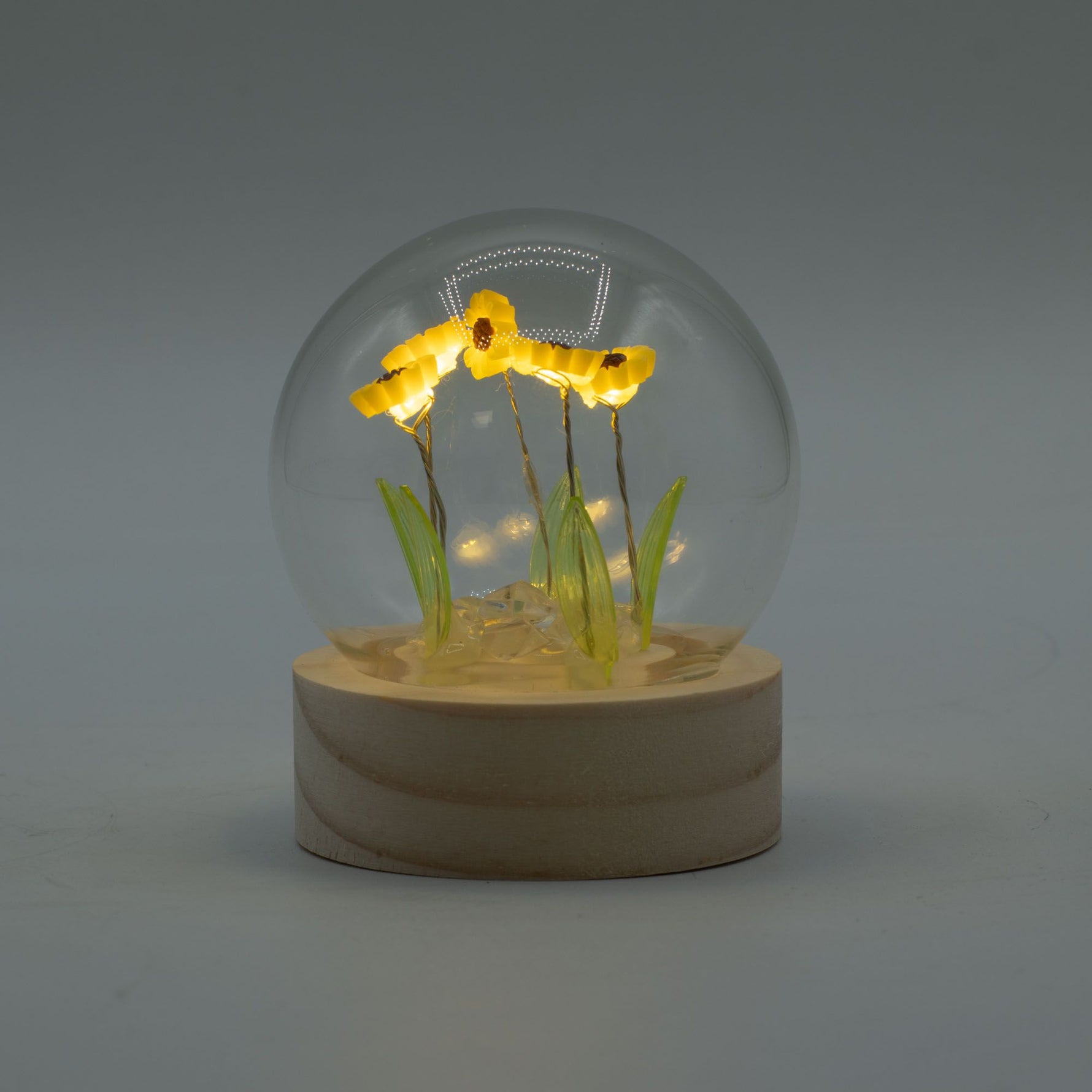 Floral Glow Garden Dome - 5 Sunflowers - LED Battery by AW Dropship UK
