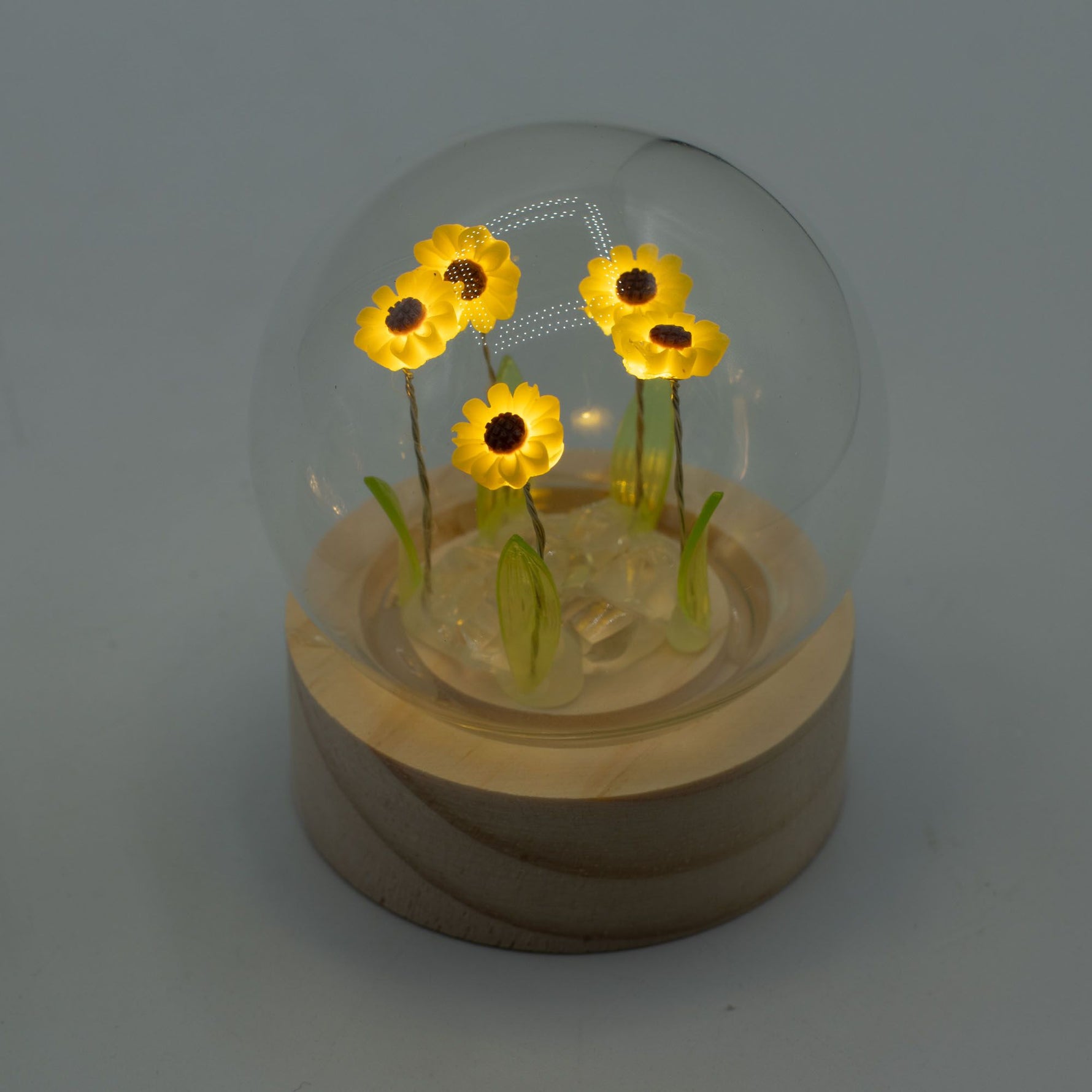 Floral Glow Garden Dome - 5 Sunflowers - LED Battery by AW Dropship UK