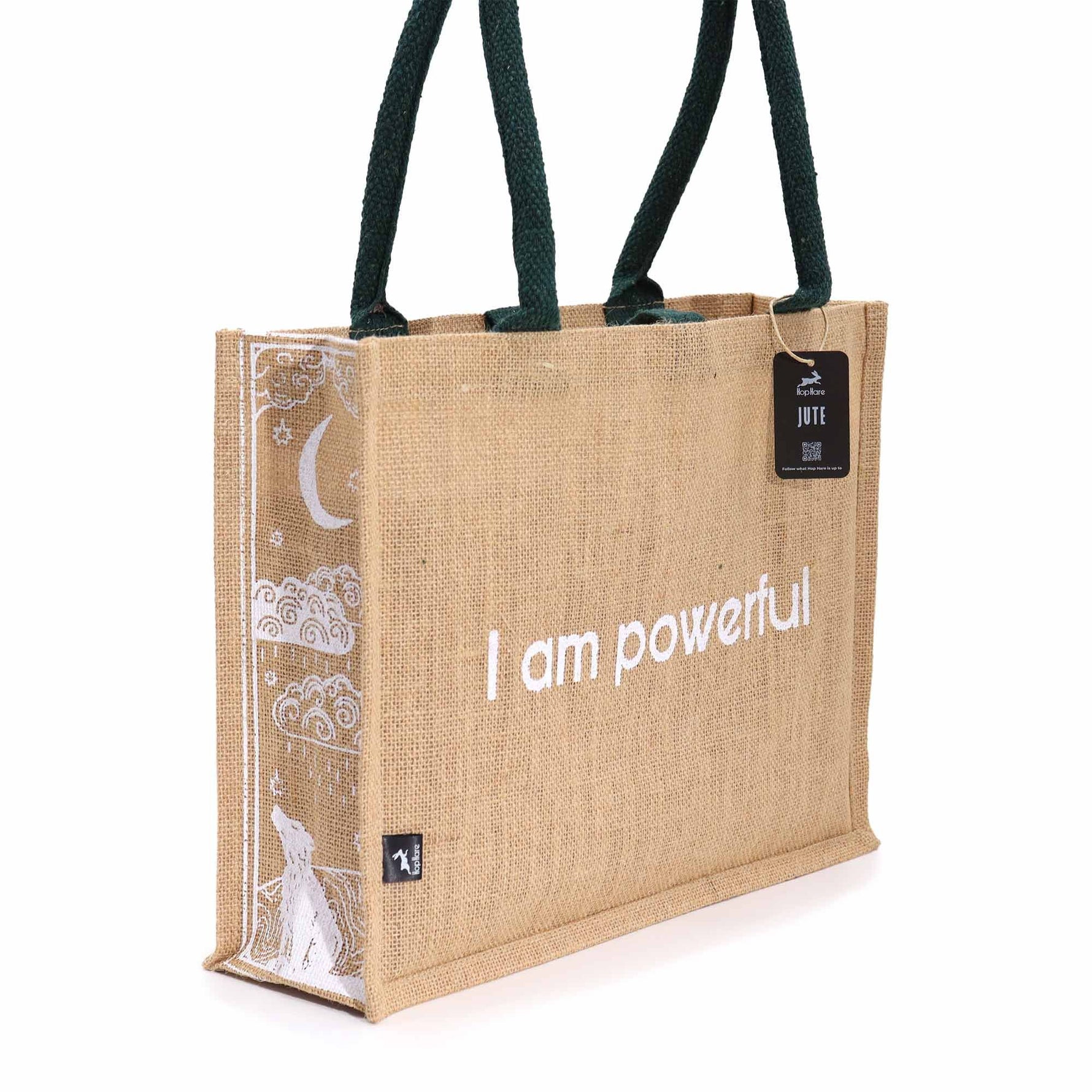 Hop Hare Jute Big Bag - I am Powerful by AW Dropship UK