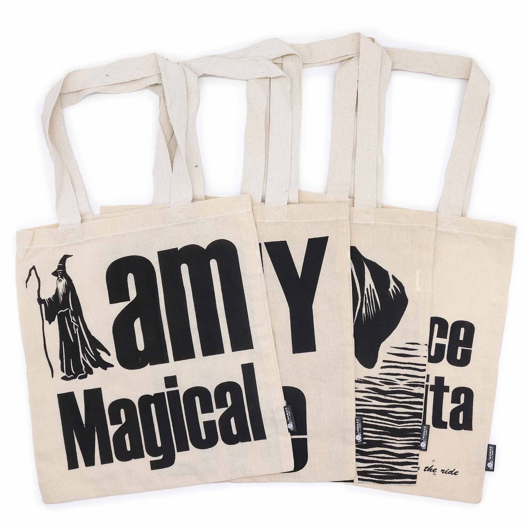 Iconic Basic Tote Bag - Assorted Carton (Mix of 10 designs) - Natural 4oz by AW Dropship UK